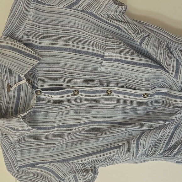 Free People Blue and White Striped Top - Picture 4 of 8